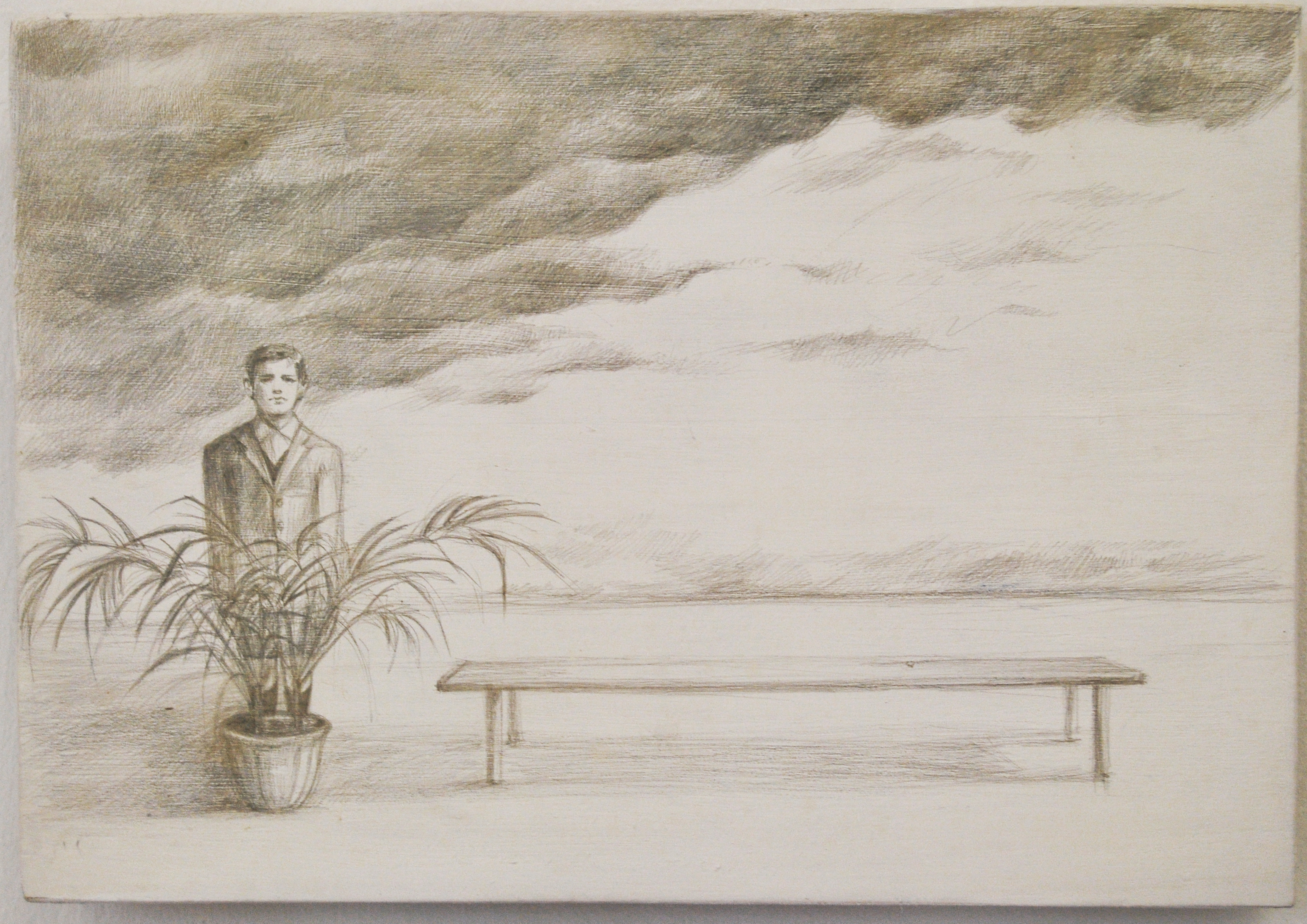 Cornelia Badelita, oooo II, 2014, cm 30 x 21, Incisione punta d’argento su tavola di legno