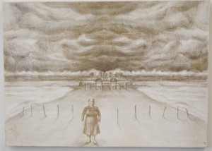 Cornelia Badelita, 0000 I, 2014, cm 35 x 25, punta d'argento su tela